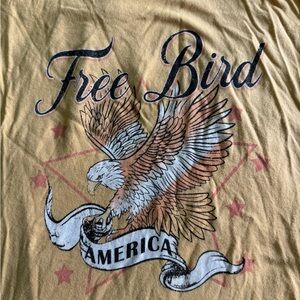 Free Bird Graphic T-Shirt - Yellow